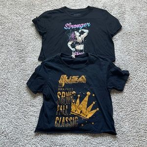 Powerlifting cropped t shirts